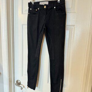 Elisabetta Franchi Designer Black Skinny Jeans, Size 27